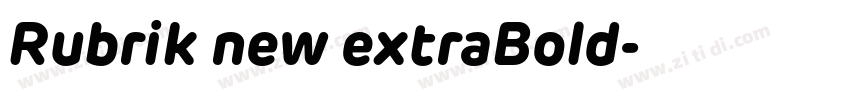 Rubrik new extraBold字体转换